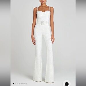 Nadine Merabi White Lucinda Jumpsuit - size S/M
